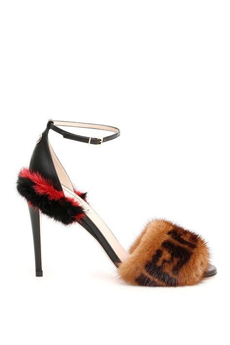 fendi fur sandal heels|Fendi birkenstock style sandals.